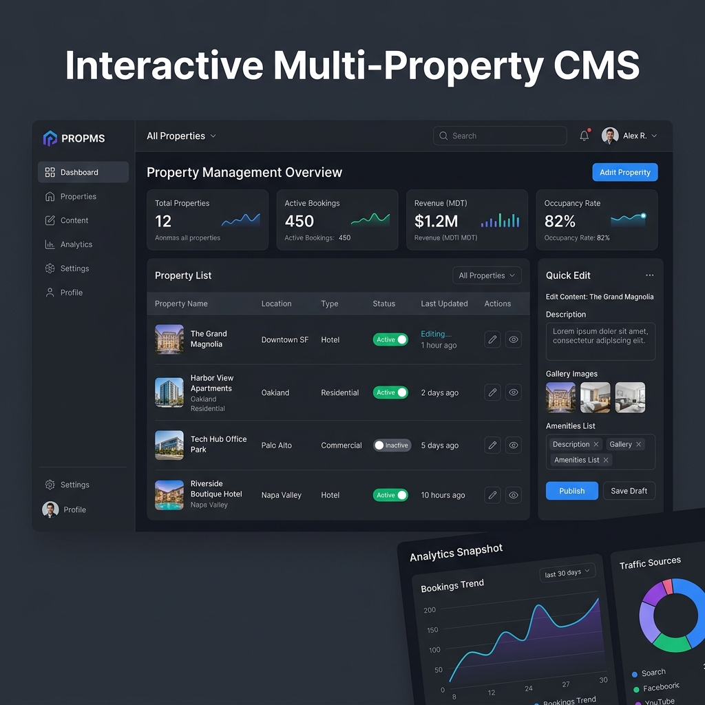 Interactive Multi-Property CMS