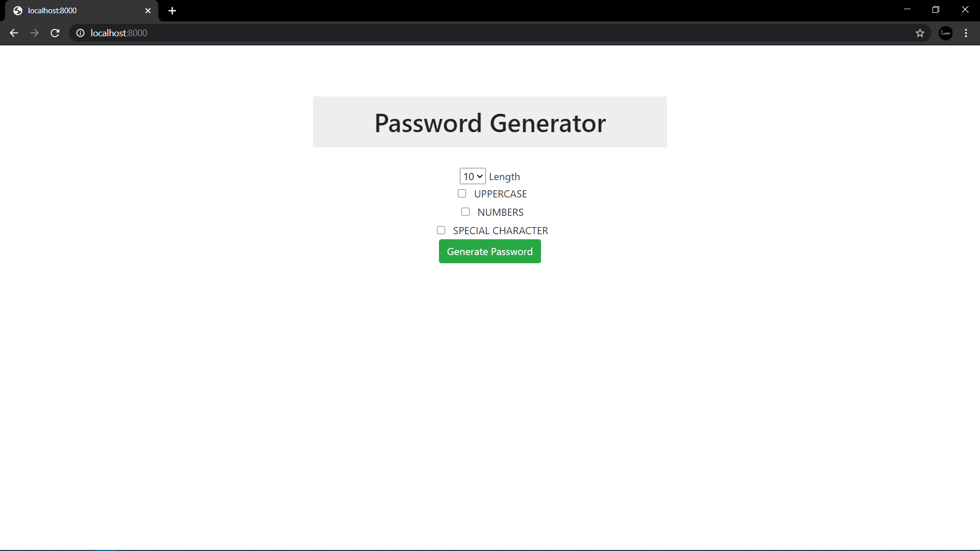 Django with Password Generate